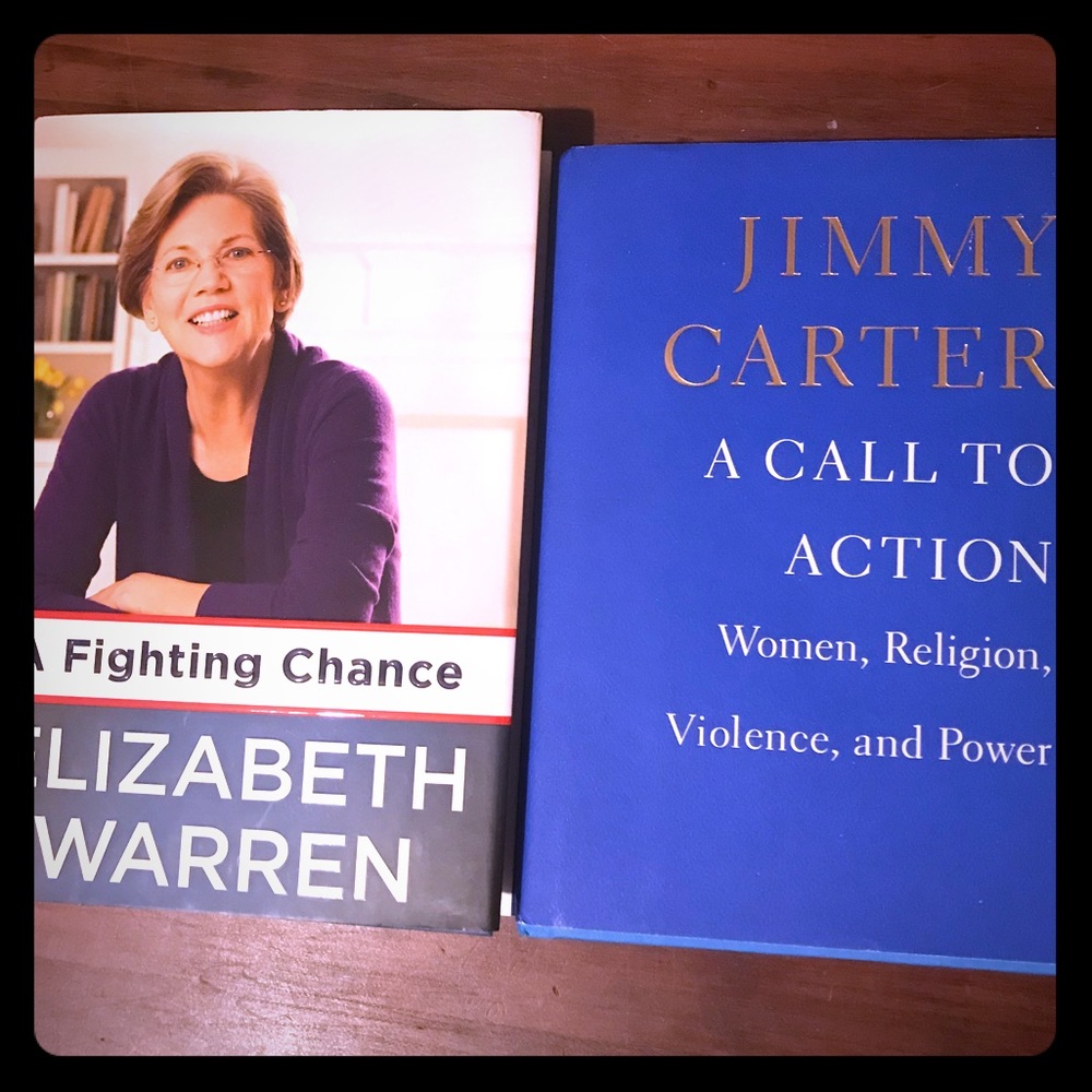 Elizabeth Warren & Jimmy Carter hardcover bundle!
